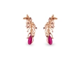 Brinco Dourado Luxo Ear Curff Fusion Pink