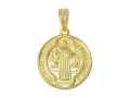 Medalha Dourado Elegante São Bento Masculino